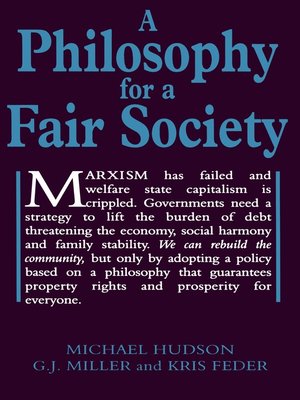 cover image of A Philosophy for a Fair Society